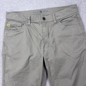 Duck Head Shoreline Chino Pants Mens 32x34 (Fits 32x33) Khaki Stretch Twill Prep